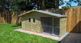 Load image into Gallery viewer, Elworth Wooden Dog Kennel And Run With Storage Shed 16ft (wide) x 6ft (depth) x 7ft (apex)
