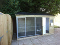Load image into Gallery viewer, Windermere Wooden Dog Kennel And Run 8ft (wide) x 5ft (depth) x 6'6ft (apex)
