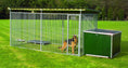 Load image into Gallery viewer, 4 sided galvanised bar dog pen with roof outdoor