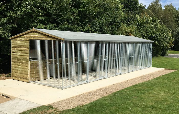 Betley 2 Block Wooden Dog Kennel And Run 10ft (wide) x 10'6ft (depth) x 7'3ft (apex)