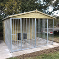 Load image into Gallery viewer, Spring OFFER Wymbury Double Front Entry 2 Bay Dog Kennel  10ft (Wide) x 10'6 (Deep) x 7'2ft (apex)
