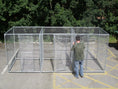 Load image into Gallery viewer, galvanised mesh dog pen without roof 3 bay