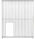 Load image into Gallery viewer, Heavy-duty galvanised steel dog run panel with 8cm bar spacing, 1.5m wide by 1.84m high, rust-resistant outdoor dog enclosure panel."
