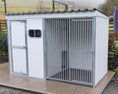 Load image into Gallery viewer, Kennelstore Blakemere 10ft x 5ft thermal dog kennel and run — exterior front view