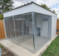 Load image into Gallery viewer, 10x12 thermal insulated dog kennel 2 bay