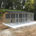 Load image into Gallery viewer, Betley multi-dog kennel block with individual runs and enclosed sleeping areas for breeding pairs