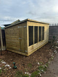 Load image into Gallery viewer, Comfort Aston Wooden Dog Kennel & Run 10ft x 5ft