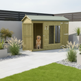 Load image into Gallery viewer, Walk-in Winterley dog kennel showing full-height design with secure door and covered run area