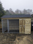 Load image into Gallery viewer, Windermere Wooden Dog Kennel And Run 10'6ft (wide) x 5ft (depth) x 6'6ft (apex)
