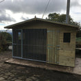 Load image into Gallery viewer, Apex Wooden Dog Kennel & Run. The pressure-treated outdoor shelter features a classic apex roof design and a secure galvanized steel run panel.