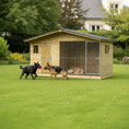 Load image into Gallery viewer, Elworth Wooden Dog Kennel - Alternative Angle
