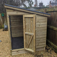 Load image into Gallery viewer, Ettiley wooden dog kennel and run, size 8x4 feet, made from pressure-treated timber.