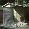 Load image into Gallery viewer, apex wooden dog kennel front perspective, premium tanalised timber construction