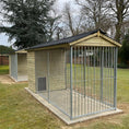 Load image into Gallery viewer, Faddiley apex wooden dog kennel and run, tanalised timber construction with apex roof