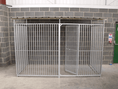 Load image into Gallery viewer, galvanised 3 sided bar dog pen with roof