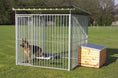 Load image into Gallery viewer, 4 sided galvanised bar dog pen with roof outdoor