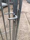 Load image into Gallery viewer, KENNELSTORE galvanised dog run panel 5cm bar door right Mortice Lock & Key 2.0m wide x 1.84m high