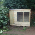 Load image into Gallery viewer, Aston Wooden Dog Kennel & Run 12ft x 6ft – Pent Roof, Medium Height