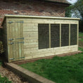 Load image into Gallery viewer, Aston Wooden Dog Kennel & Run 8ft x 5ft – Pent Roof, Medium Height