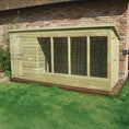 Load image into Gallery viewer, Aston Wooden Dog Kennel & Run 8ft x 5ft – Pent Roof, Medium Height