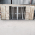 Load image into Gallery viewer, Spacious double dog kennel and run, perfect for medium to large breeds like Golden Retrievers, Border Collies, and mixed-breed dogs. This outdoor structure is made with weather-resistant wood and includes two separate enclosures.