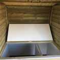Load image into Gallery viewer, Buxton Wooden Dog Kennel & Run 12ft x 5ft – Internal Cabin, Medium Height, Apex Roof