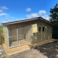 Load image into Gallery viewer, 16 x5 x 6'6 Elworth Apex Wooden Dog Kennel And Run With Storage Shed