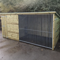 Load image into Gallery viewer, 14x5 dog kennel and run pent roof wooden dog kennel