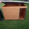 Load image into Gallery viewer, Wooden dog cabin with removable roof for easy cleaning and maintenance