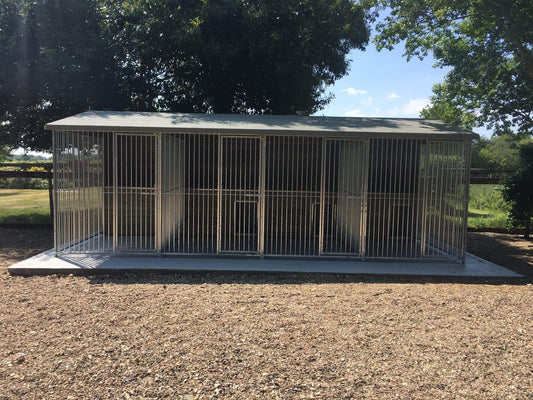 Betley 5 Block Wooden Dog Kennel And Run 25ft (wide) x 10'6ft (depth) x 7'3ft (apex)