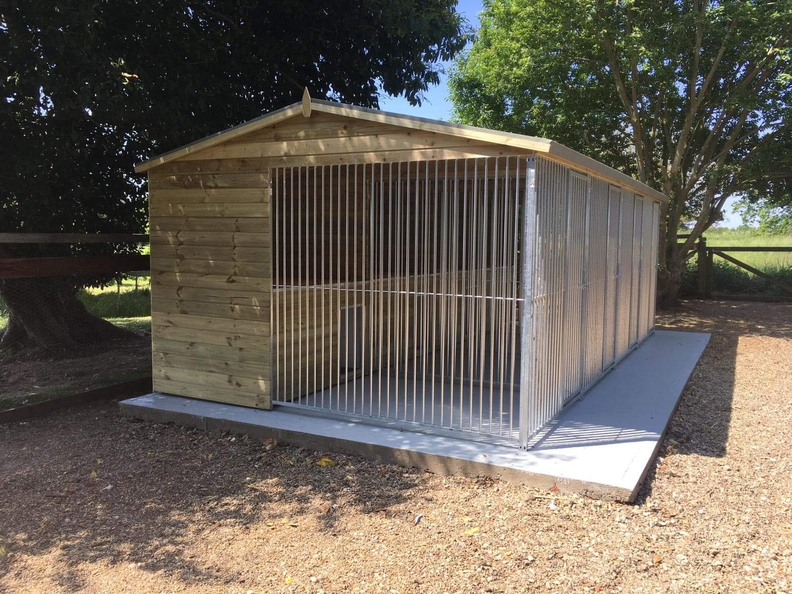 Betley 2 Block Wooden Dog Kennel And Run 10ft (wide) x 10'6ft (depth) x 7'3ft (apex)