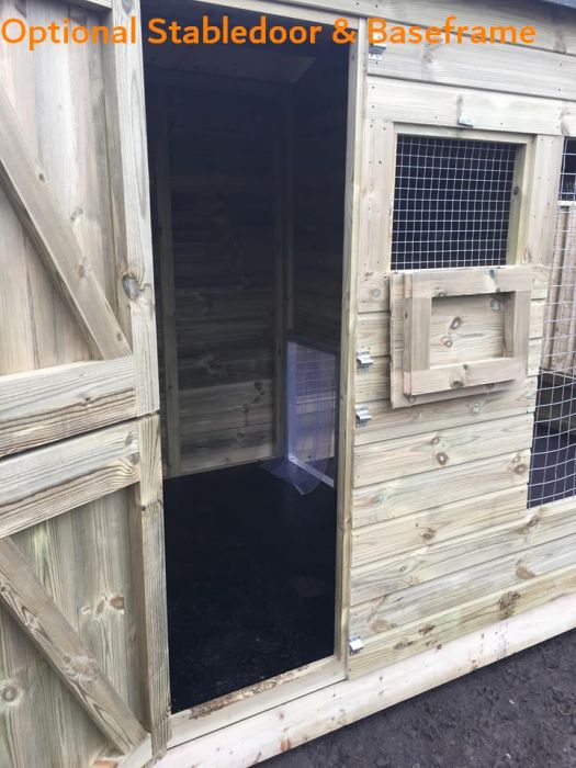 Windermere Wooden Dog Kennel And Run 8ft (wide) x 5ft (depth) x 6'6ft (apex)