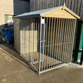 Load image into Gallery viewer, Wymbury Wooden Dog Kennel And Run 12ft (wide) x 5ft (depth) x 6'9ft (apex)
