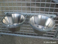 Load image into Gallery viewer, stainless steel water and feed dog bowls