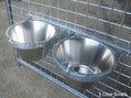 Load image into Gallery viewer, stainless steel water and feed double dog bowls and holder