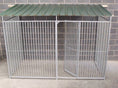 Load image into Gallery viewer, 3 sided galvanised bar dog pen with roof
