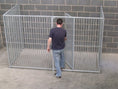 Load image into Gallery viewer, 3 sided galvanised bar dog pen without roof