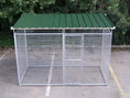 Load image into Gallery viewer, 4 sided galvanised mesh dog pen with roof