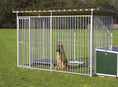 Load image into Gallery viewer, 4 sided galvanised bar dog pen with roof outdoor