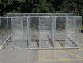 Load image into Gallery viewer, galvanised mesh dog pen without roof 3 bay