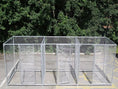Load image into Gallery viewer, galvanised mesh dog pen without roof 3 bay