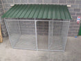 Load image into Gallery viewer, 3 sided galvanised mesh dog pen with roof
