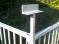 Load image into Gallery viewer, Close-up of pre-drilled holes on galvanised steel roof bracket for dog pen