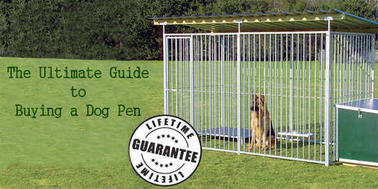 galvanised dog pen with roof