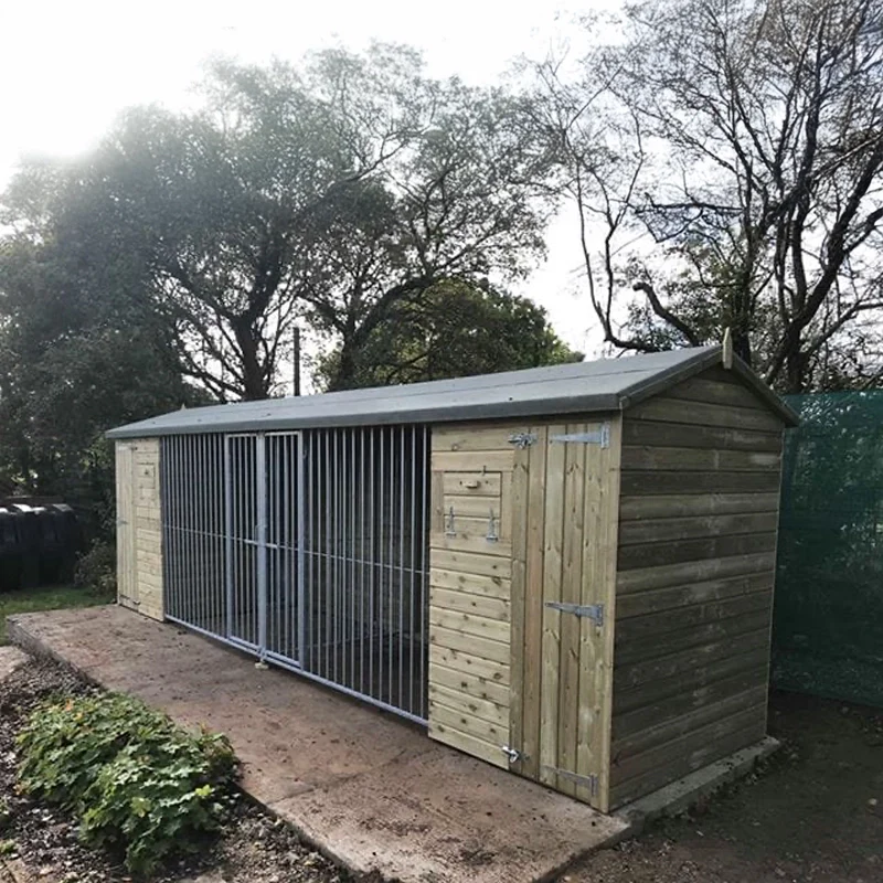 Wymbury Double Wooden Dog Kennels