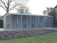Load image into Gallery viewer, Chesterton 5 Block Wooden Dog Kennel And Run 25ft (wide) x 10'6ft (depth) x 7'3ft (apex)
