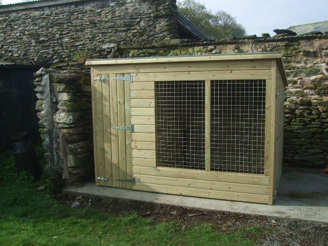 ASTON WOODEN DOG KENNEL AND RUN 10ft (wide) x 6ft (depth) x 57ft (high)