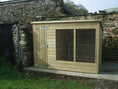 Load image into Gallery viewer, ASTON WOODEN DOG KENNEL AND RUN 12ft (wide) x 5ft (depth) x 5'7ft (high)
