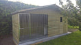 Load image into Gallery viewer, Elworth Chalet Wooden Dog Kennel And Run 12ft (wide) x 4ft (depth) x 6'6ft (apex)
