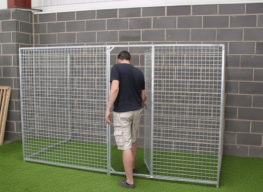 3-Sided Mesh Pen - All Floor Cleaned